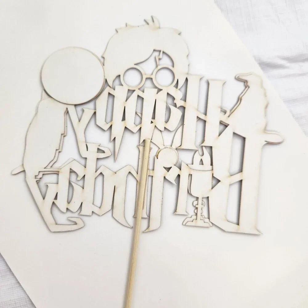 Harry Potter Happy Birthday Cake Topper 9 3/4 Wizard Party